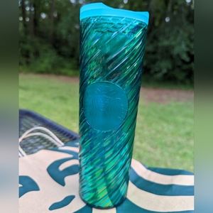Starbucks 16 oz Green Pine Swirl